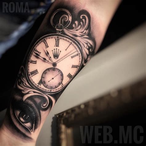 rolex tattoo designs|rolex pocket watch tattoo ideas.